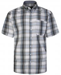 Kam Jeans 6243 SS Check Shirt Navy