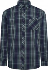 Kam Jeans 6301 LS Casual Check Shirt Teal