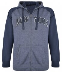 Kam Jeans Zip Thru Hoody Navy