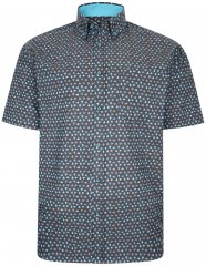 Kam Jeans P010 Premium Short sleeve Shirt Charcoal