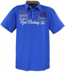 Lavecchia 4688 Printed Jersey Poloshirt Royal Blue