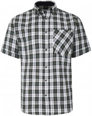 Kam Jeans 6286 Casual SS Check Shirt Forest