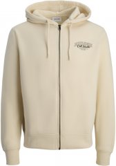 Jack & Jones Makoto Hoodie with Zipper White