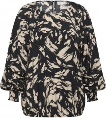 Kaffe Curve Olla Palaidinė ilgomis rankovėmis Juoda