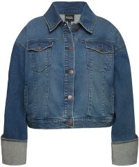 Ulla Popken Wide Cuff Denim Jacket Blue Denim