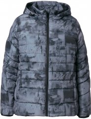 Ulla Popken HYPRAR Quilted Abstract Print Jacket Black