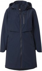 Ulla Popken Hooded with Zippered Pockets and Zippered Side Slits Jacket Navy