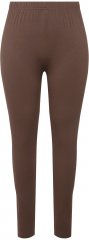 Ulla Popken Basic Stretch Knit Ankle Length Leggings Nougat Brown