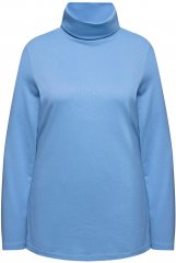 Ulla Popken Basic Long Sleeve Slim Fit Turtleneck Light Cornflower