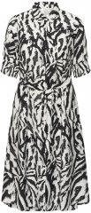 Kaffe Curve Alia Shirt Dress Black Chalk Animal