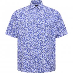 North Latitude Shirt Denim Printed Allover Blue