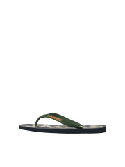 Jack & Jones Logo Palm Print Flip Flop Slippers Navy Blazer/Verdant Green