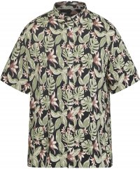 North Latitude 61357 Viskoziniai Marškiniai su Visu Paviršiumi Spauda Juoda