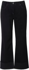 Ulla Popken Flared Leg Jeans Black