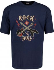 Adamo Rock and Roll Comfort Fit T-Shirt Navy