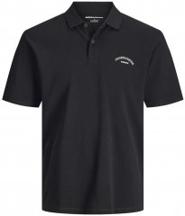Jack & Jones College Logo Polo Short Sleeve Black