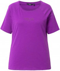 Ulla Popken TRUE Lettering Short Sleeve Tee Purple
