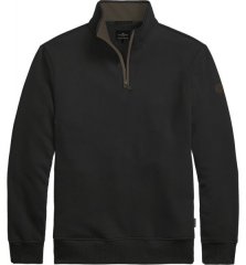 Double Outfitters MTOP-1163 Džemperis su trumpu užtrauktuku Juoda