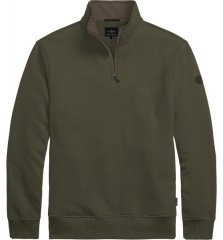 Double Outfitters MTOP-1163 Džemperis su trumpu užtrauktuku Chaki