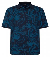 Espionage P222 Polo marškinėliai su lapų raštu tamsiai mėlyna/teal