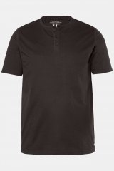 JP1880 Henley Basic T-Shirt with Buttons Brown