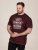 D555 Baldwin Grumpy Old Man Club Print Crew Neck T-shirt Burgundy/ Black Twist - Marškinėliai - Marškinėliai - 2XL-14XL