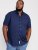 D555 Telford S/S Micro Ao Print Shirt Navy - Marškiniai - Marškiniai - 2XL-8XL