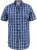 D555 Walcot Check Button Down Collar S/S Shirt Navy - Marškiniai - Marškiniai - 2XL-8XL