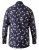 D555 Rooksey Floral Print Shirt Navy - Marškiniai - Marškiniai - 2XL-8XL
