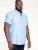 D555 James Short Sleeve Oxford Shirt Sky Blue - Marškiniai - Marškiniai - 2XL-8XL