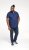 D555 James Short Sleeve Oxford Shirt Navy - Marškiniai - Marškiniai - 2XL-8XL