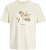 Jack & Jones Almeria Front Print Crew Neck T-Shirt Antique White - Marškinėliai - Marškinėliai - 2XL-14XL