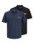 Jack & Jones Rush polo marškinėliai 2 vnt juoda/tamsiai mėlyna - Polo marškinėliai - Polo marškinėliai - 2XL-8XL