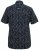 D555 BEAU S/S AO Leaf Print Shirt Navy - Marškiniai - Marškiniai - 2XL-8XL