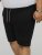 D555 STEFAN1 Elasticated Waist Loop Back Shorts Black - Laisvalaikio Kelnės ir Šortai - Laisvalaikio Kelnės ir Šortai - 2XL-12XL