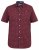D555 DUNSTABLE S/S Micro AO Print Shirt Burgundy - Marškiniai - Marškiniai - 2XL-8XL