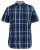 D555 HADSTOCK Check Button Down Collar S/S Shirt Navy - Marškiniai - Marškiniai - 2XL-8XL