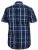 D555 HADSTOCK Check Button Down Collar S/S Shirt Navy - Marškiniai - Marškiniai - 2XL-8XL
