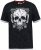 D555 DARREN Skull Printed T-Shirt With Double Layer On Hem & Cuff Black Reno - Marškinėliai - Marškinėliai - 2XL-14XL