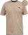 D555 SANDFORD Double Layer On Neck Ribs And Hem Waffle Textured T-Shirt Beige - Marškinėliai - Marškinėliai - 2XL-14XL