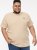 D555 SANDFORD Double Layer On Neck Ribs And Hem Waffle Textured T-Shirt Beige - Marškinėliai - Marškinėliai - 2XL-14XL