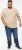 D555 SANDFORD Double Layer On Neck Ribs And Hem Waffle Textured T-Shirt Beige - Marškinėliai - Marškinėliai - 2XL-14XL