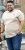 D555 SANDFORD Double Layer On Neck Ribs And Hem Waffle Textured T-Shirt Beige - Marškinėliai - Marškinėliai - 2XL-14XL
