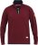 D555 HIRALDO Quarter Neck Pique Fleece Sweatshirt With Chest Embroidery Red - Megztiniai ir džemperiai - Megztiniai ir Džemperiai - 2XL-14XL