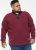 D555 HIRALDO Quarter Neck Pique Fleece Sweatshirt With Chest Embroidery Red - Megztiniai ir džemperiai - Megztiniai ir Džemperiai - 2XL-14XL