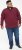 D555 HIRALDO Quarter Neck Pique Fleece Sweatshirt With Chest Embroidery Red - Megztiniai ir džemperiai - Megztiniai ir Džemperiai - 2XL-14XL