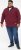 D555 HIRALDO Quarter Neck Pique Fleece Sweatshirt With Chest Embroidery Red - Megztiniai ir džemperiai - Megztiniai ir Džemperiai - 2XL-14XL