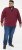 D555 HIRALDO Quarter Neck Pique Fleece Sweatshirt With Chest Embroidery Red - Megztiniai ir džemperiai - Megztiniai ir Džemperiai - 2XL-14XL