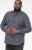D555 KEATON Micro AOP Long Sleeve Shirt With Concealed Button Down Collar Grey - Marškiniai - Marškiniai - 2XL-8XL