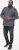D555 KEATON Micro AOP Long Sleeve Shirt With Concealed Button Down Collar Grey - Marškiniai - Marškiniai - 2XL-8XL